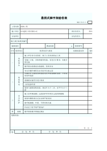 悬挑式脚手架验收表（不用）