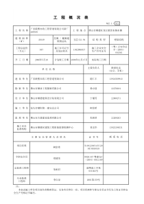 1工程概况表