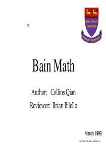 贝恩咨询分析方法-bainmath