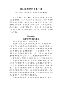 职业化与企业文化