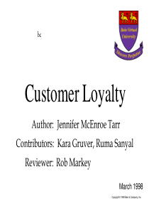 贝恩咨询市场营销-customerloyalty