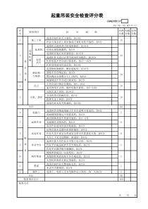 起重吊装安全检查评分表GDAQ2030117