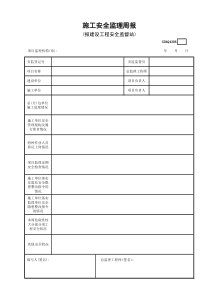 施工安全监理周报GDAQ4306