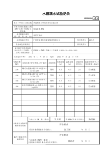 36 水箱满水试验记录 GD3010234