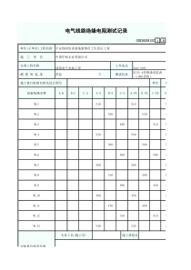 电气线路绝缘电阻测试记录10