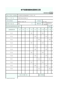 电气线路绝缘电阻测试记录14