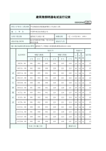 建筑物照明通电试运行记录1