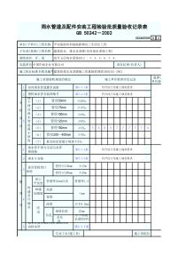 雨水管道及配件安装工程检验批质量验收记录表5