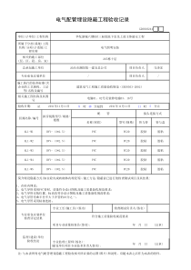 电气配管埋设隐蔽工程验收记录（十层）