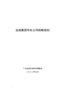 远成咨询-远成集团华东公司战略规划