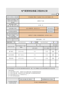 电气配管埋设隐蔽工程验收记录（弱电）2