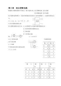 数字电子技术讲义 第三章 组合逻辑电路