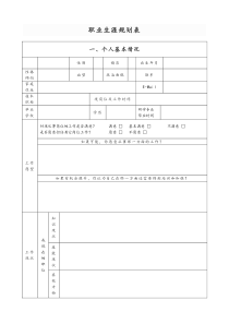 企业员工职业生涯规划表模板