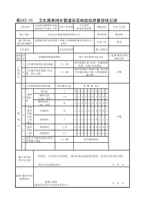 242-10 卫生器具排水管道安装检验批(1)