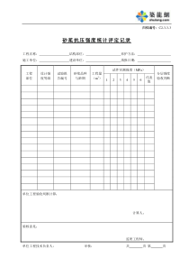 C2-3-3-3砂桨抗压强度统计评定记录