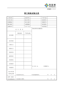 C3-3-2阀门检验试验记录