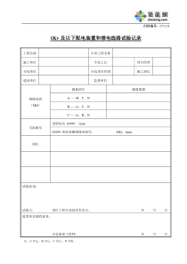 C5-2-8  1kv以下配电装置和馈电线路试验记录