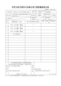 护栏和扶手制作与安装分项工程质量验收记录（建筑装饰装修）