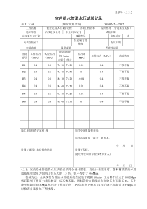 4.2.3.2室内给水管道水压试验记录