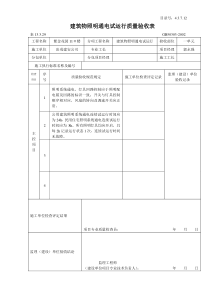 4.3.7.12建筑物照明通电试运行质量验收表