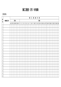 施工进度计划（月）