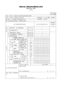 模板安装工程检验批质量验收记录表