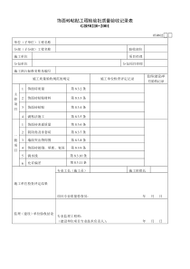 饰面砖粘贴工程检验批质量验收记录表