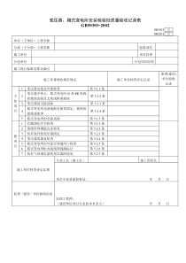 变压器、箱式变电所安装检验批质量验收记录表