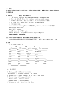 小学英语名词变复数练习