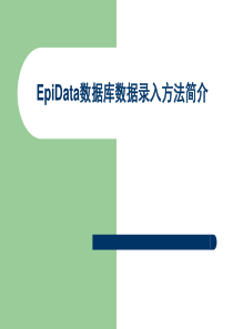 EpiData数据库数据录入简介-解析