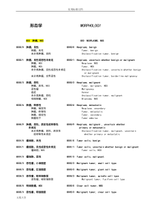 ICD-O-3形态学编码