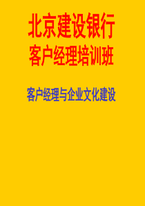 银行的客户经理与企业文化建设技巧（PPT 69页）