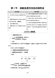 2019-2020同步新教材人教生物必修1新突破--第2章组成细胞的分子-核酸是遗传信息的携带者