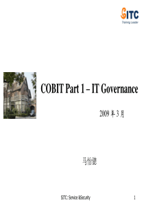 1COBITPart1ITGovernance---IT治理框架