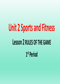 英语必修一Unit-2-Sports-and-Fitness---Lesson-2-R