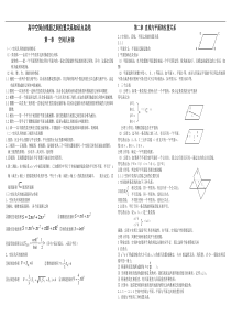 空间点线面之间位置关系知识点总结