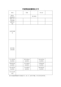 申请降级或撤销处分书