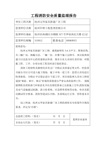 消防安全质量监理报告