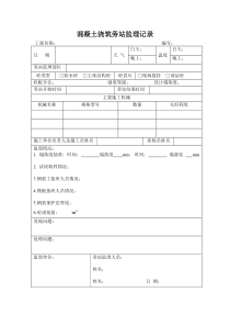 混凝土浇筑旁站监理记录