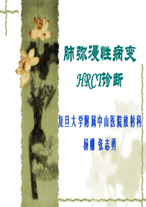 肺弥漫性病变HRCT诊断