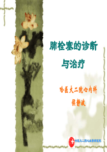 肺栓塞的诊断与治疗