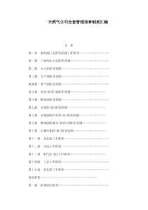 天然气公司全套管理规章制度汇编