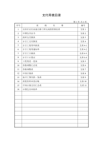 支付用表目录