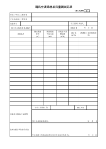 12、通风空调系统总风量测试记录
