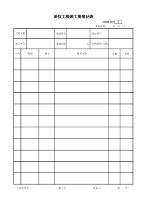 12、单位工程竣工图登记表