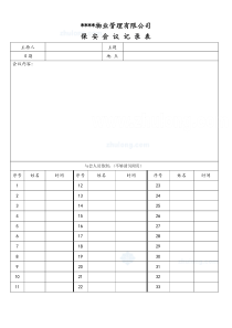 保安会议记录表_secret