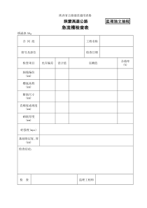 桥涵表56 急流槽检查表