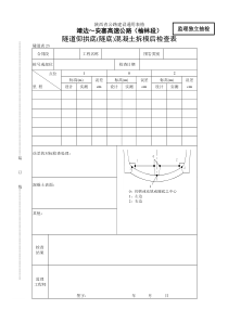 25    隧道仰拱底（隧底）混凝土拆模后自检表