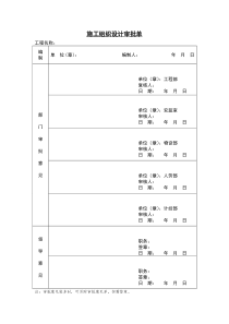 施工组织设计审批单