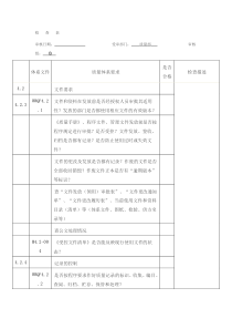 制造-公司内审检查表